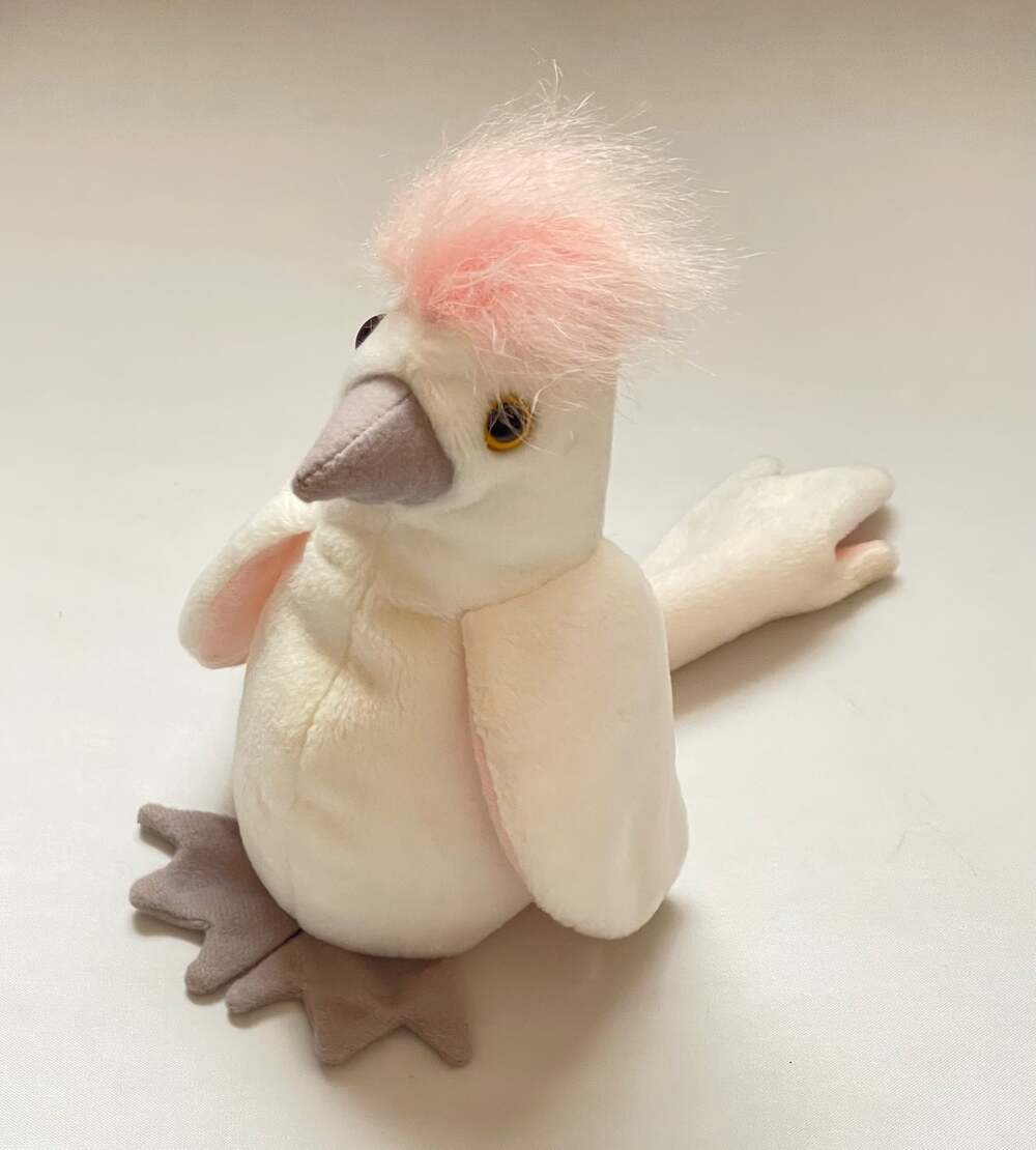 1997 Vintage Ty Beanie Babies Kuku the Cockatoo Plush (No Tag)